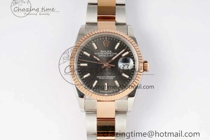 MiroTime 0414 Breathable DateJust 36mm DIWF 1:1 Best Edition 904L Steel Gray Dial on SS RG Oyster Bracelet SA 2310